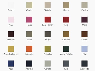 Colores Canapés de Bedline